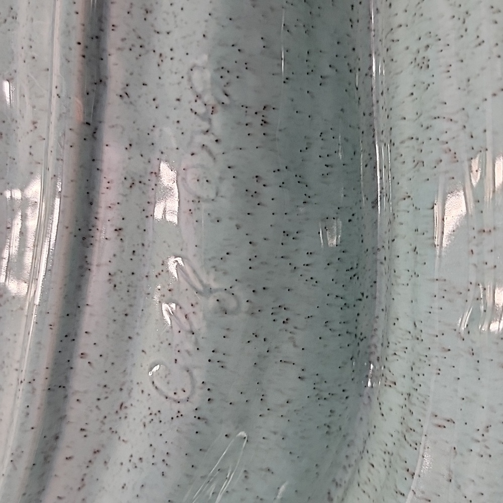 Mid Century Modern California Pottery Turquoise & Gold Leaf Divided Relish Tray - Picture 6 of 11